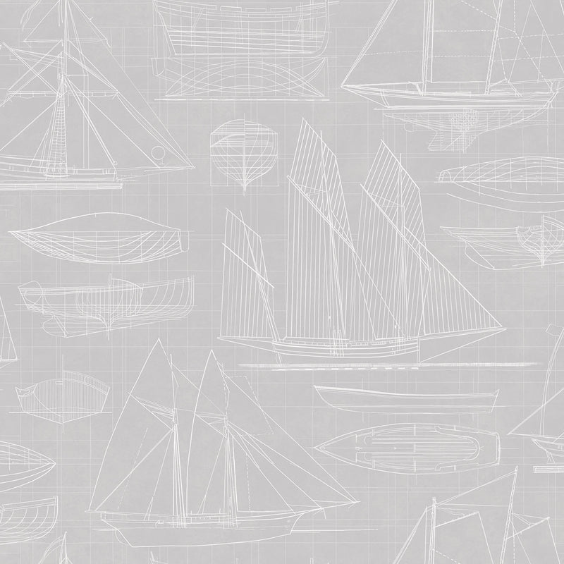 media image for sample nautical blueprint taupe wallpaper from the deauville 2 collection by galerie wallcoverings 1 284