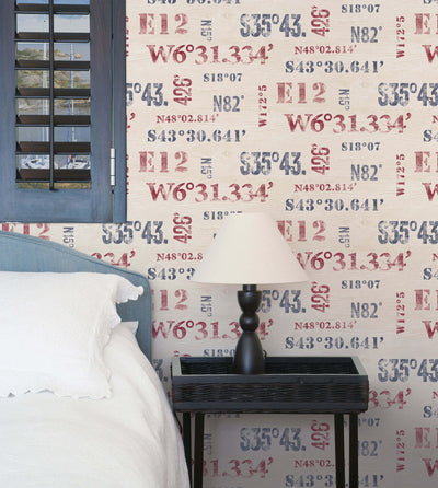 product image for Naval Print Navy/Red Wallpaper from the Deauville 2 Collection by Galerie Wallcoverings 31