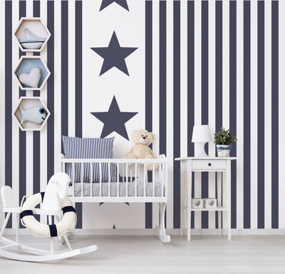 product image for Regency Stripe Navy Wallpaper from the Deauville 2 Collection by Galerie Wallcoverings 25