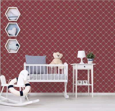 product image for Rope Red Wallpaper from the Deauville 2 Collection by Galerie Wallcoverings 63