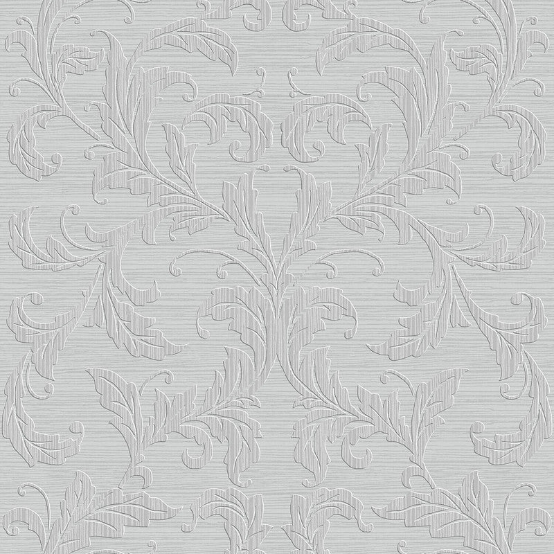 media image for Sample Nordic Elements Damask Wallpaper in Grey 210