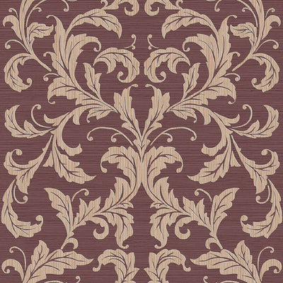 product image for Nordic Elements Damask Wallpaper in Red/Neutrals 22