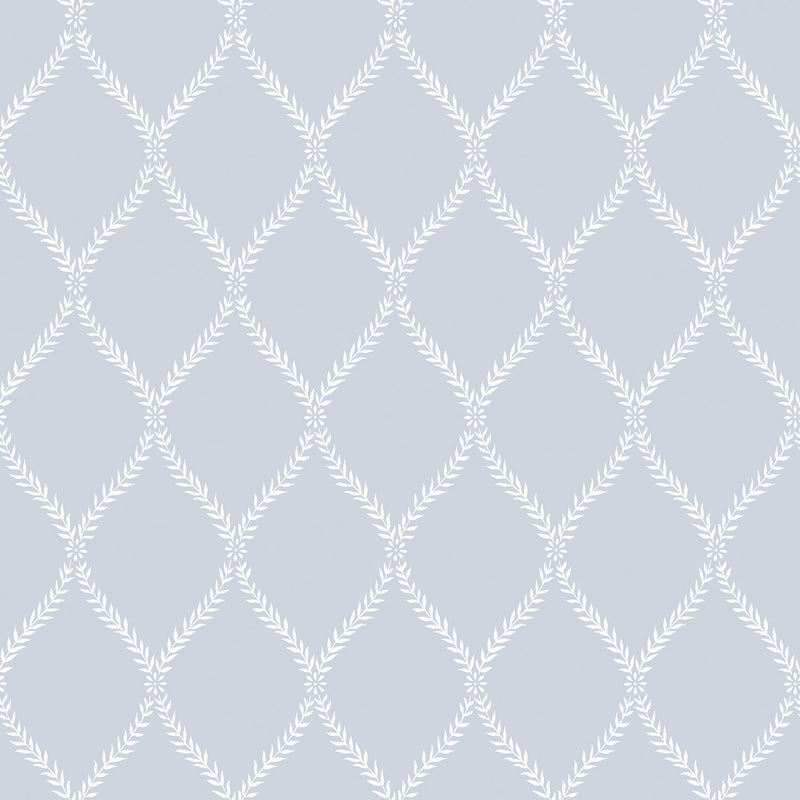 media image for Geometric Trellis Grey/White Wallpaper from the Vintage Roses Collection by Galerie Wallcoverings 224