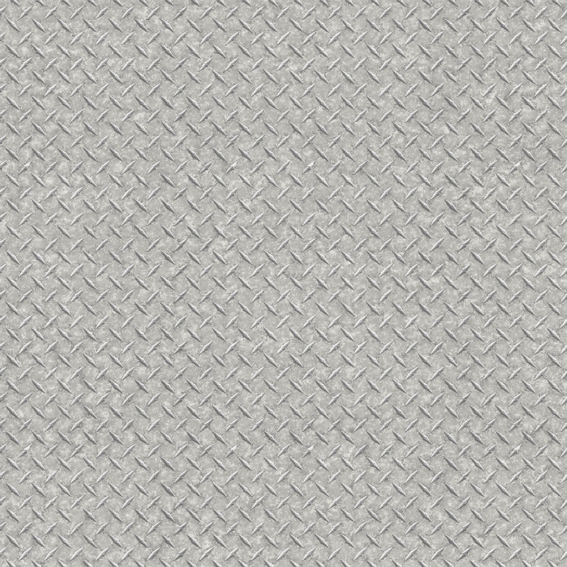 media image for Diamond Plate Silver/Grey Wallpaper from the Nostalgie Collection by Galerie Wallcoverings 264