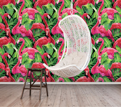 product image of Flamingos Wall Panel from the Global Fusion Collection by Galerie Wallcoverings 537