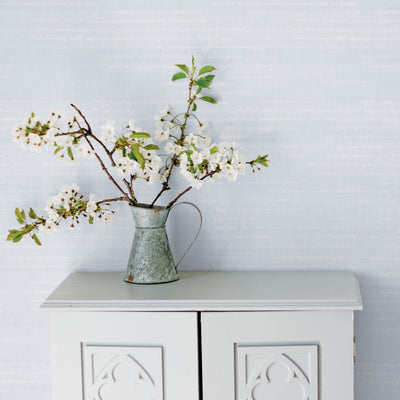 product image for Faded Calligraphy Chalky Blue Wallpaper from the Vintage Roses Collection by Galerie Wallcoverings 52