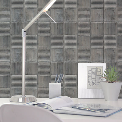 product image for Steel Plates Charcoal Wallpaper from the Grunge Collection by Galerie Wallcoverings 18