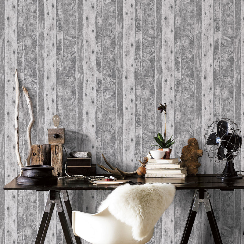 media image for GOT Wood Grey Wallpaper from the Grunge Collection by Galerie Wallcoverings 257