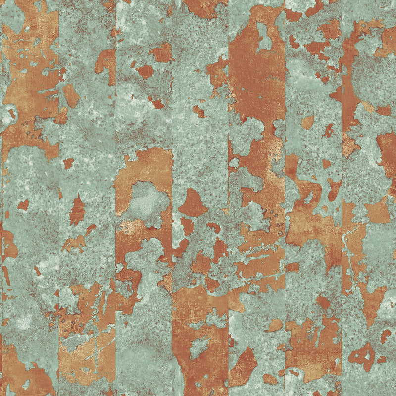 media image for Rusty Stripe Verdigris Wallpaper from the Grunge Collection by Galerie Wallcoverings 286