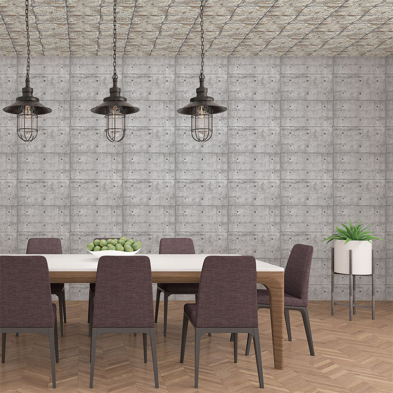 media image for Concrete Blocks Grey Wallpaper from the Grunge Collection by Galerie Wallcoverings 272