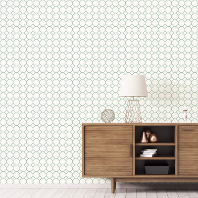 product image for Bee Hive Green/White Wallpaper from the Just Kitchens Collection by Galerie Wallcoverings 89