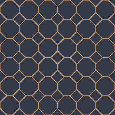 product image for Bee Hive Navy/Gold Wallpaper from the Just Kitchens Collection by Galerie Wallcoverings 48