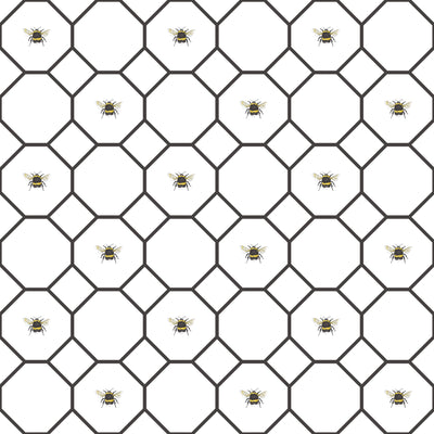 product image for Bee Hive with bees Black/White Wallpaper from the Just Kitchens Collection by Galerie Wallcoverings 46