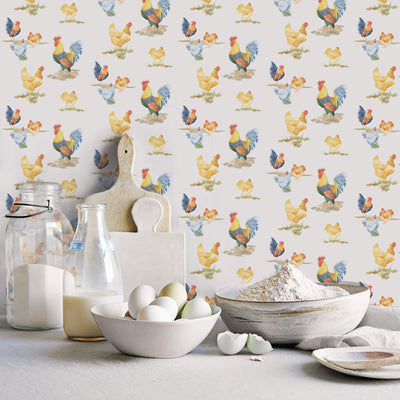 product image for Free Range Blue/Red Wallpaper from the Just Kitchens Collection by Galerie Wallcoverings 79