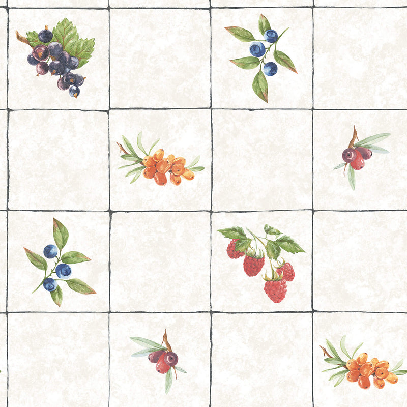 media image for sample fruit tile red blue wallpaper from the just kitchens collection by galerie wallcoverings 1 267