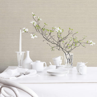 product image for Grasscloth Beige Wallpaper from the Just Kitchens Collection by Galerie Wallcoverings 75