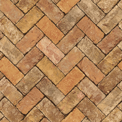product image for Herringbone Brick Orange/Brown Wallpaper from the Just Kitchens Collection by Galerie Wallcoverings 43