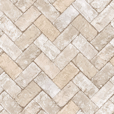 product image of Herringbone Brick Beige/Grey Wallpaper from the Just Kitchens Collection by Galerie Wallcoverings 514