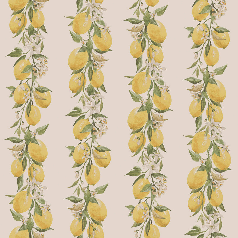 media image for sample lemon stripe yellow beige wallpaper from the just kitchens collection by galerie wallcoverings 1 221