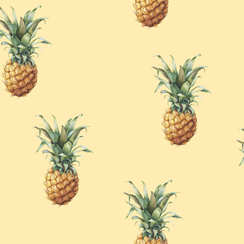 media image for Pineapples Yellow Wallpaper from the Just Kitchens Collection by Galerie Wallcoverings 22