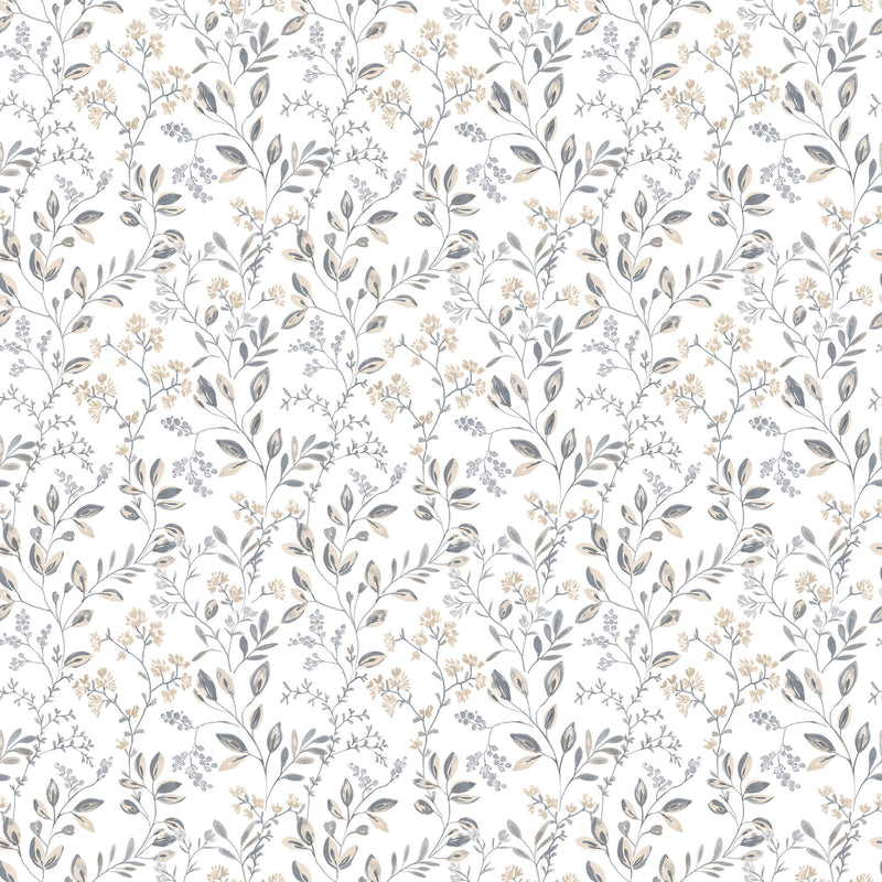 media image for sample spring leaf trail grey beige wallpaper from the just kitchens collection by galerie wallcoverings 1 281
