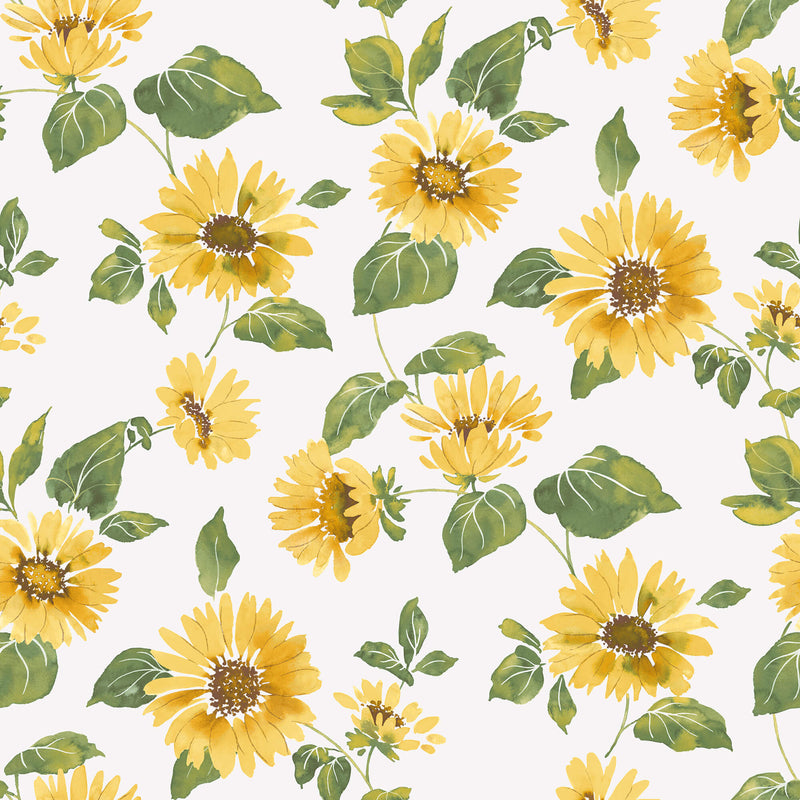 media image for Sunflower Trail Yellow/Green Wallpaper from the Just Kitchens Collection by Galerie Wallcoverings 222