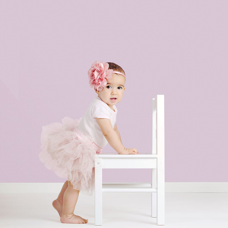 media image for Mini Polka Dots Purple Wallpaper from the Just 4 Kids 2 Collection by Galerie Wallcoverings 215