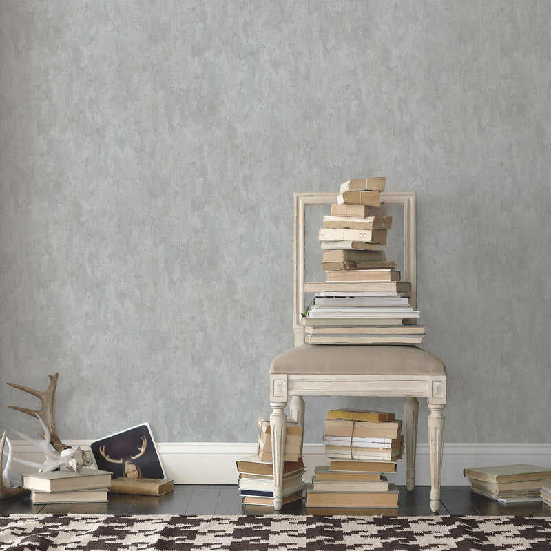 media image for Distressed Wall Silver/Grey Wallpaper from the Nostalgie Collection by Galerie Wallcoverings 275