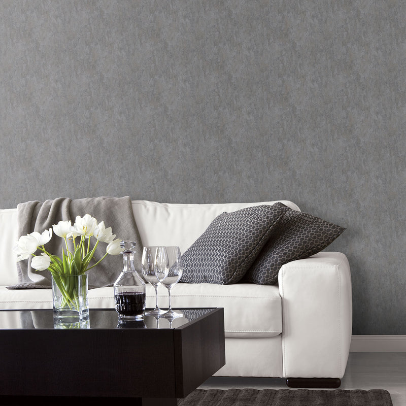 media image for Distressed Wall Dark Silver/Grey Wallpaper from the Nostalgie Collection by Galerie Wallcoverings 278