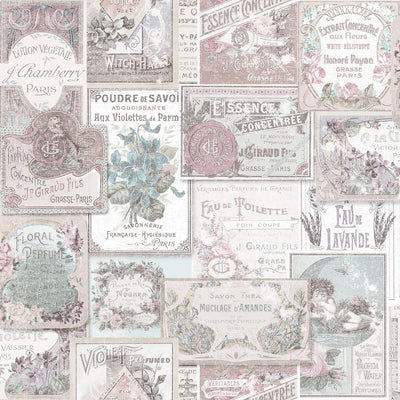 product image for Perfume Labels Pink Wallpaper from the Nostalgie Collection by Galerie Wallcoverings 82