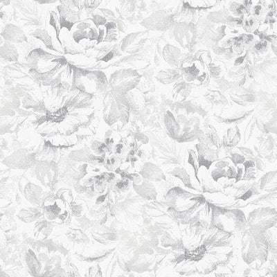 product image of Nordic Elements Floral Wallpaper in Silver Grey 569