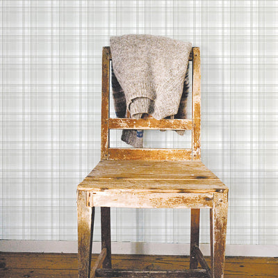 product image for Nordic Elements Check Plaid Wallpaper in Silver Grey 52