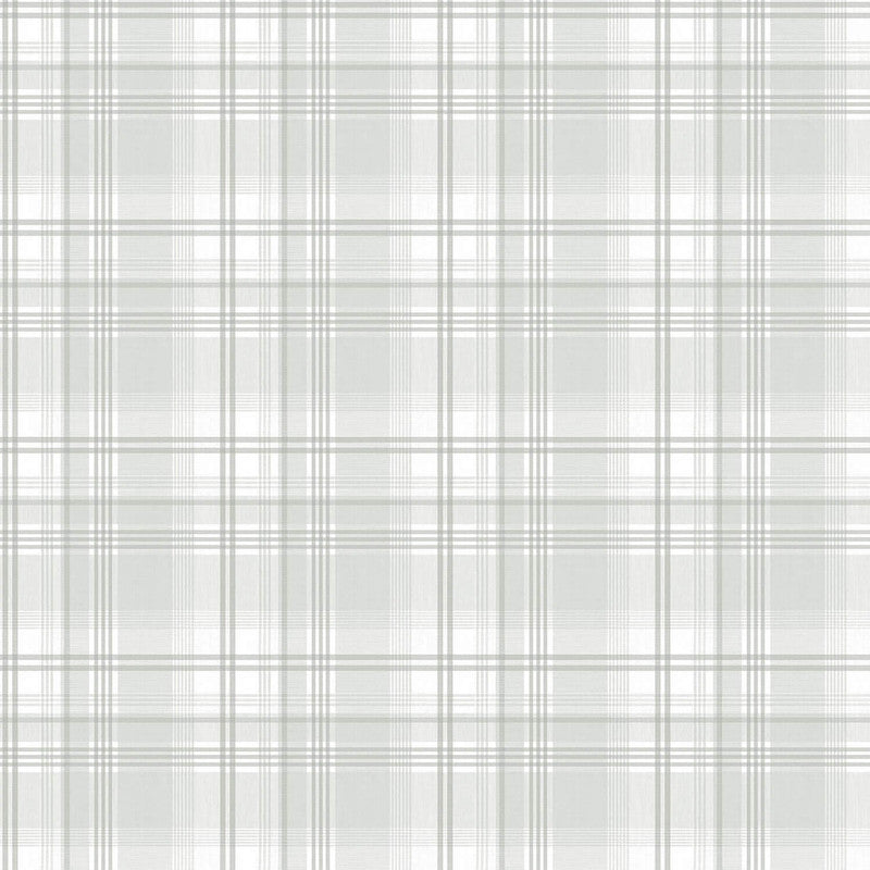 media image for Nordic Elements Check Plaid Wallpaper in Silver Grey 272