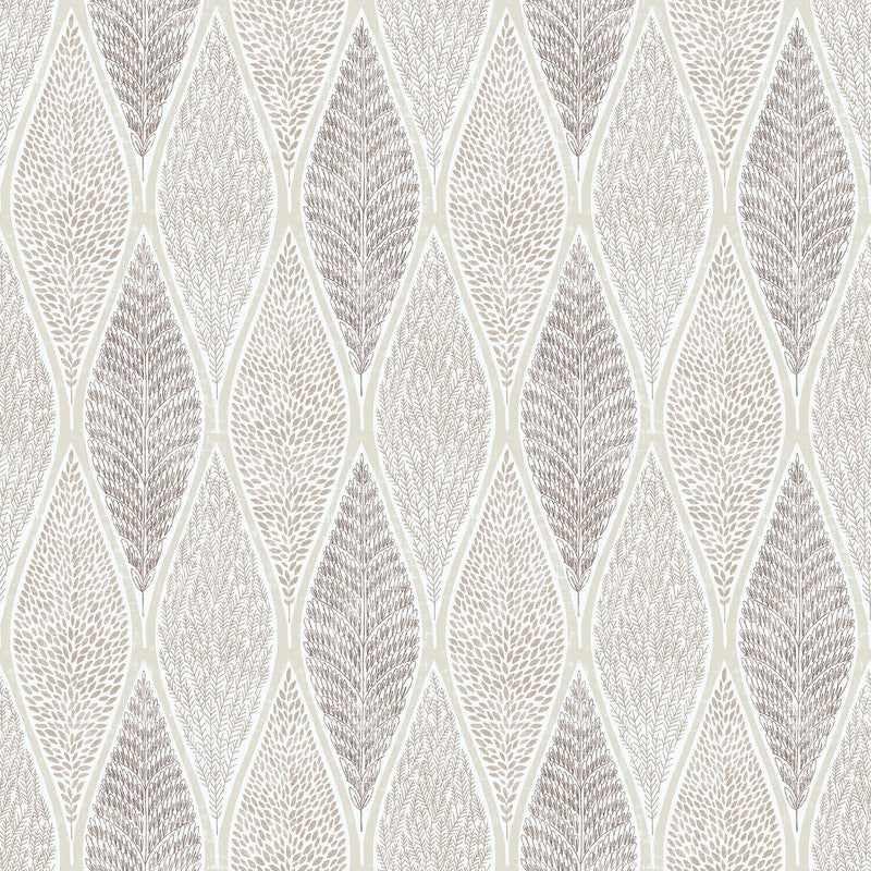 media image for Sample Nordic Elements Tree Leaf Wallpaper in Beige 290