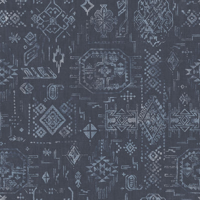 product image for Aztec Blue Wallpaper from the Global Fusion Collection by Galerie Wallcoverings 6