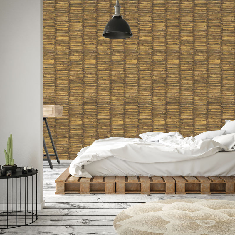 media image for Bamboo Brown Wallpaper from the Global Fusion Collection by Galerie Wallcoverings 23