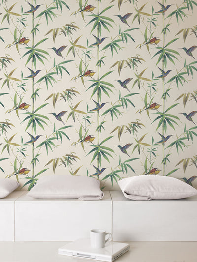 product image for Hummingbirds Beige Wallpaper from the Global Fusion Collection by Galerie Wallcoverings 63