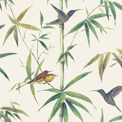 product image of sample hummingbirds beige wallpaper from the global fusion collection by galerie wallcoverings 1 552
