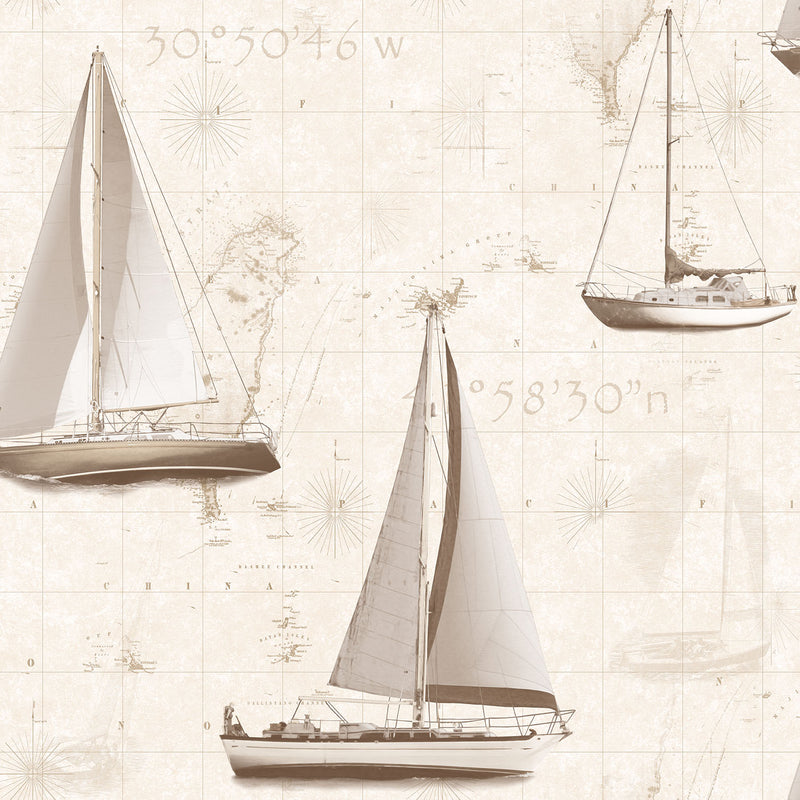 media image for sample sail away brown wallpaper from the global fusion collection by galerie wallcoverings 1 21