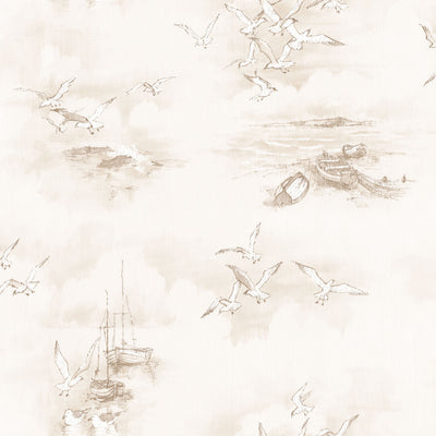 product image for Seagulls Brown Wallpaper from the Global Fusion Collection by Galerie Wallcoverings 77