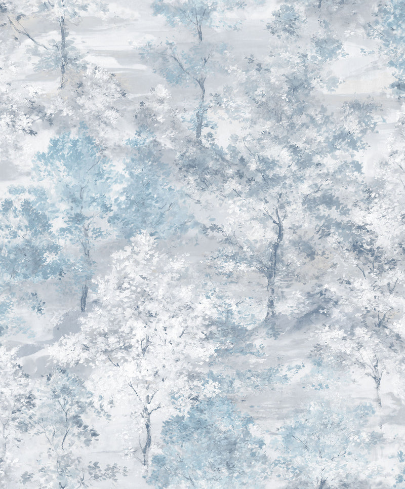 media image for Trees Blue Wallpaper from the Global Fusion Collection by Galerie Wallcoverings 263