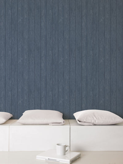 product image for Wood Dark Blue Wallpaper from the Global Fusion Collection by Galerie Wallcoverings 37