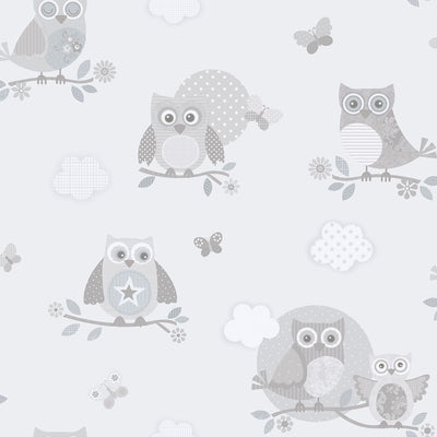 product image for Nursery Owl Grey Wallpaper from the Just 4 Kids 2 Collection by Galerie Wallcoverings 21