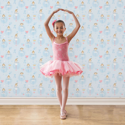 product image for Ballerina Blue Wallpaper from the Just 4 Kids 2 Collection by Galerie Wallcoverings 20