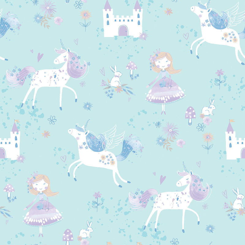 media image for Enchanted Blue Wallpaper from the Just 4 Kids 2 Collection by Galerie Wallcoverings 272