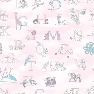 product image for Fun Alphabet Pink Wallpaper from the Just 4 Kids 2 Collection by Galerie Wallcoverings 11