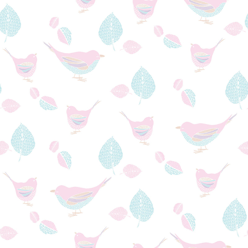 media image for sample bird pink wallpaper from the just 4 kids 2 collection by galerie wallcoverings 1 250