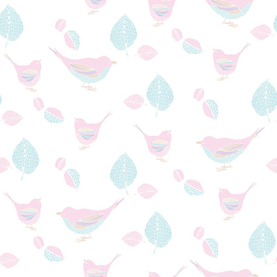 product image for Bird Pink Wallpaper from the Just 4 Kids 2 Collection by Galerie Wallcoverings 1