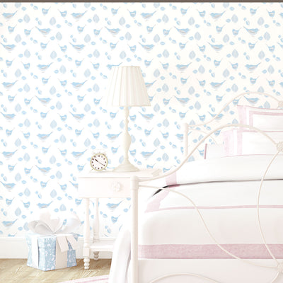 product image for Bird Blue Wallpaper from the Just 4 Kids 2 Collection by Galerie Wallcoverings 35