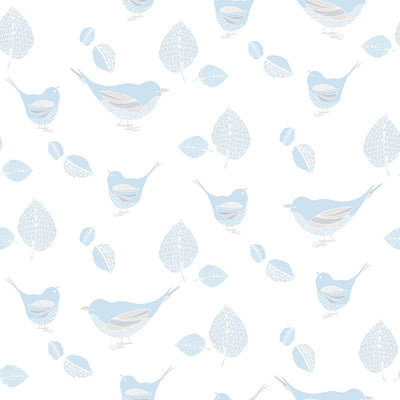product image of Bird Blue Wallpaper from the Just 4 Kids 2 Collection by Galerie Wallcoverings 571